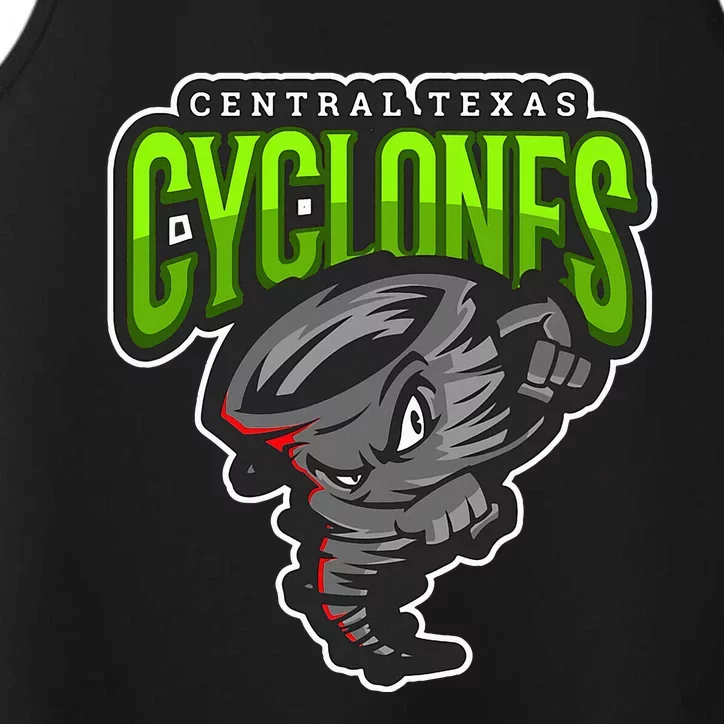 Central Texas Cyclones Merch Performance Tank