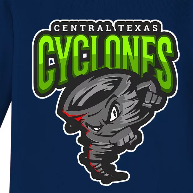 Central Texas Cyclones Merch Baby Long Sleeve Bodysuit