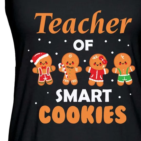 Christmas Teacher Cute Gingerbread Ladies Essential Flowy Tank