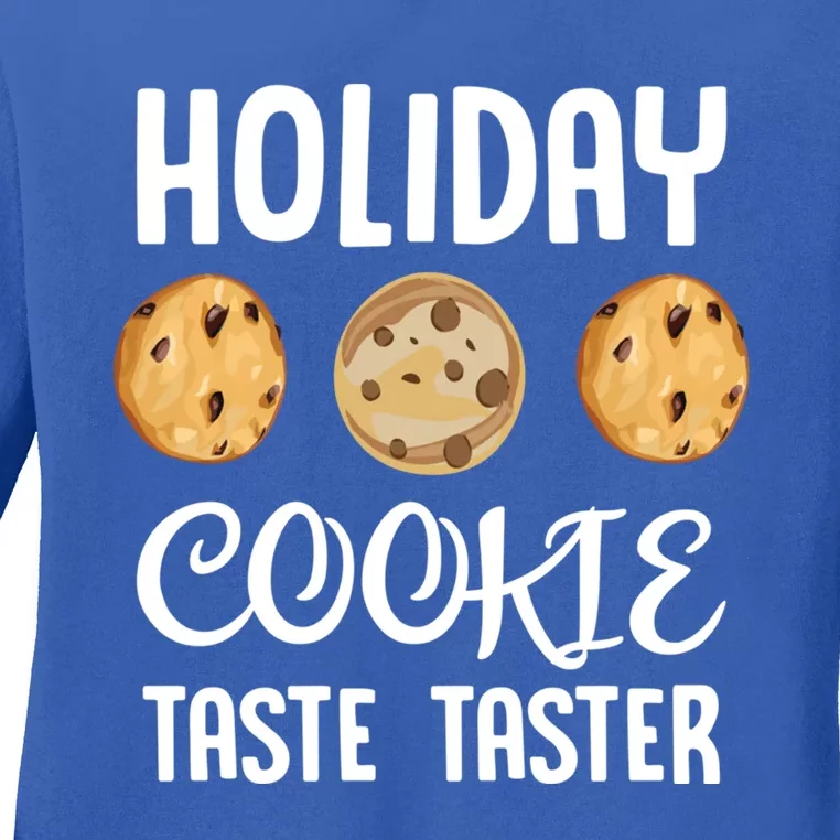 Cookie Tester Chocolate Chip Baker Holiday Christmas Gift Ladies Long Sleeve Shirt