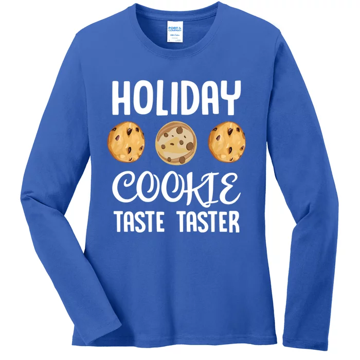 Cookie Tester Chocolate Chip Baker Holiday Christmas Gift Ladies Long Sleeve Shirt