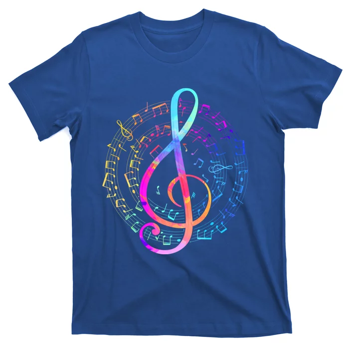 Colorful Treble Clef Music Funny Gift T-Shirt