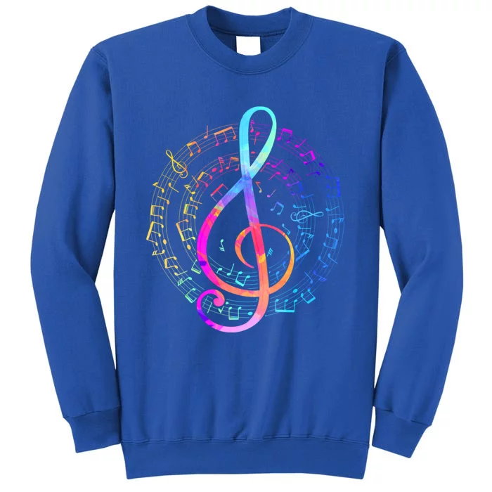 Colorful Treble Clef Music Funny Gift Tall Sweatshirt