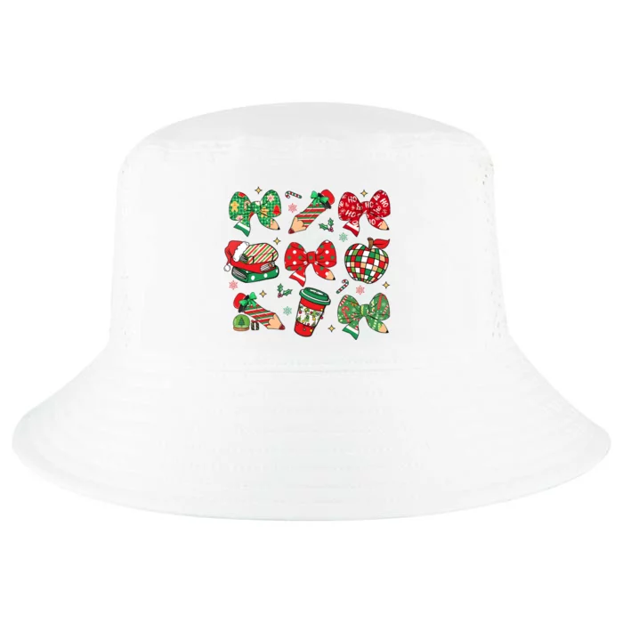 Cute Teacher Christmas Coquette Cool Comfort Performance Bucket Hat