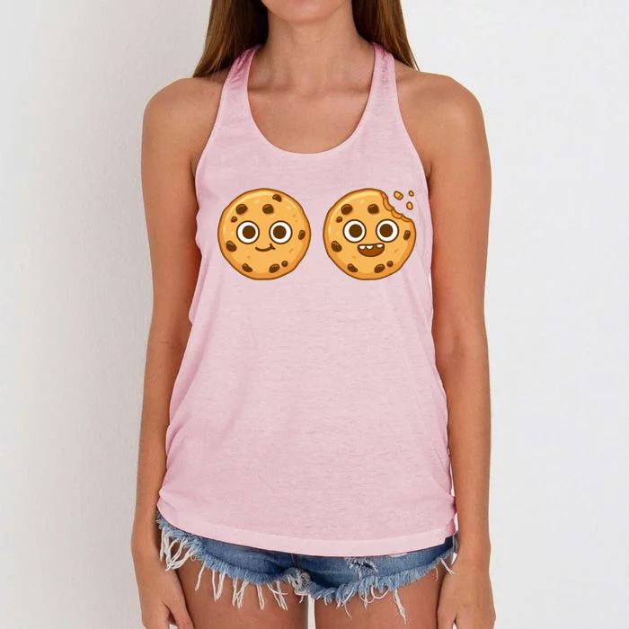 Cookie Tester Chocolate Chip Baker Love Christmas Cool Gift Meaningful Gift Women's Knotted Racerback Tank