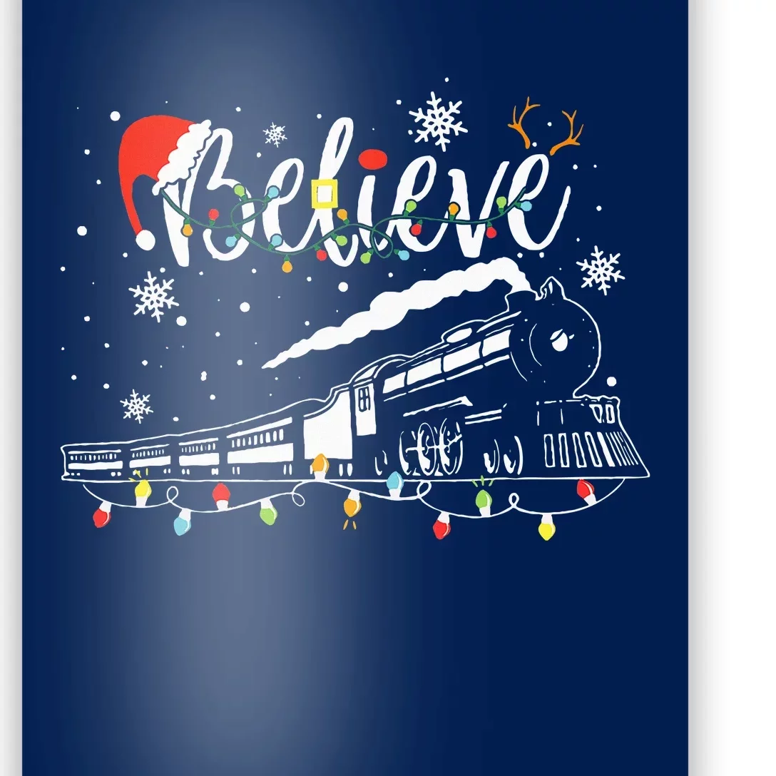 Christmas Train Christmas Believe P.O.L.A.R E.X.P.R.E.S.S Xmas Santa Poster