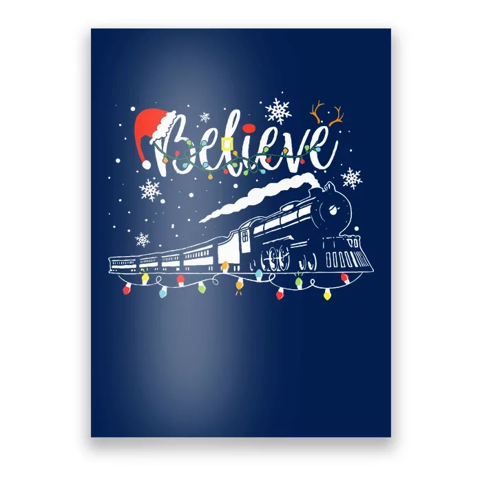 Christmas Train Christmas Believe P.O.L.A.R E.X.P.R.E.S.S Xmas Santa Poster