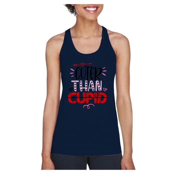 Cuter Than Cupid Valentine's Day Gift Women's Racerback Tank