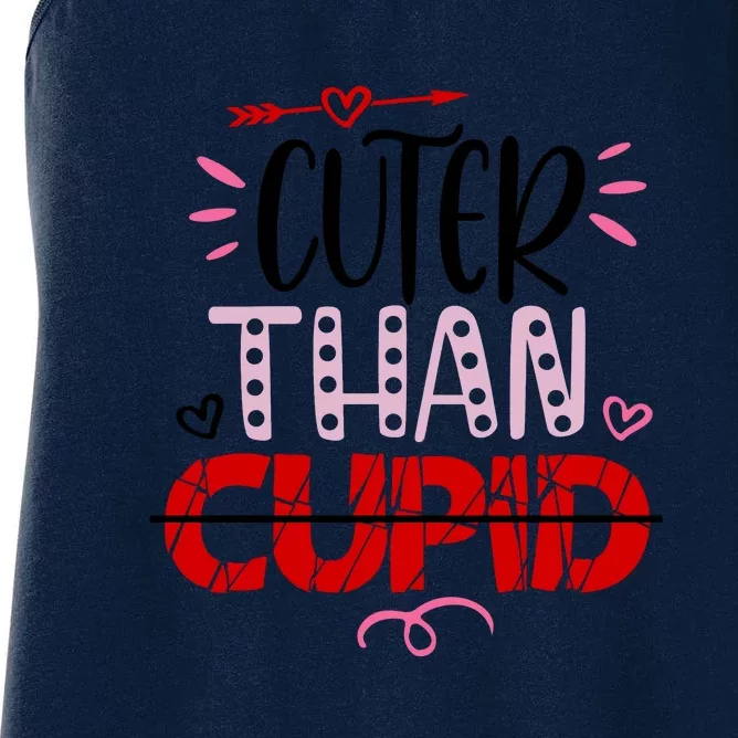 Cuter Than Cupid Valentine's Day Gift Women's Racerback Tank