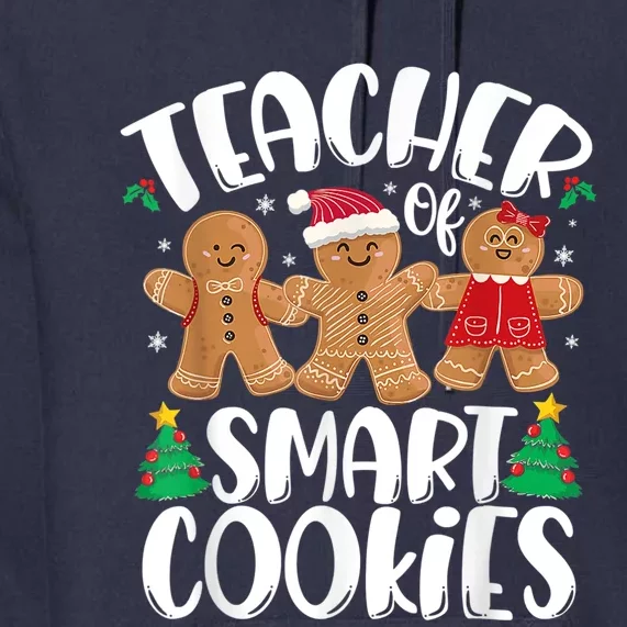 Christmas Teacher Cute Gingerbread Cookies Premium Hoodie