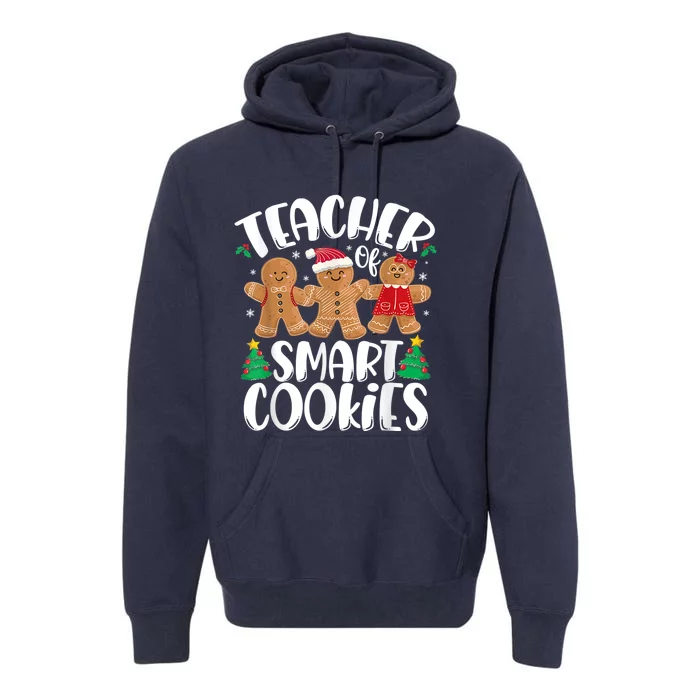 Christmas Teacher Cute Gingerbread Cookies Premium Hoodie