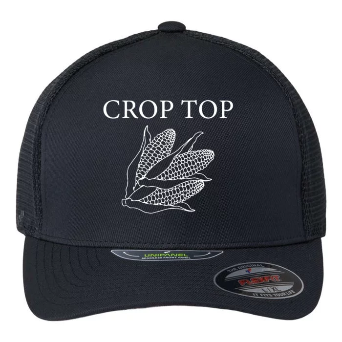 Crop Top Corn Gift For Farm Girl Flexfit Unipanel Trucker Cap