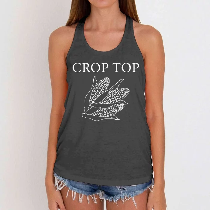 Crop Top Corn Gift For Farm Girl Women's Knotted Racerback Tank