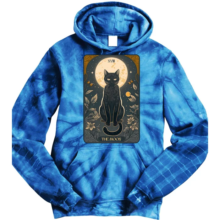 Cat Tarot Card Moon Tarot Card Cat Mom Of Cats Cute Gift Tie Dye Hoodie