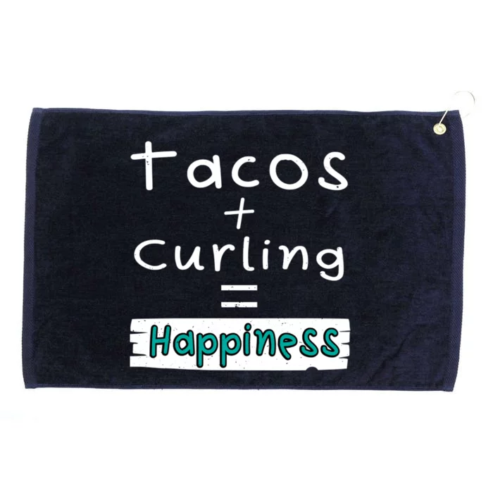 Curling Tacos + Curling = Happiness Grommeted Golf Towel