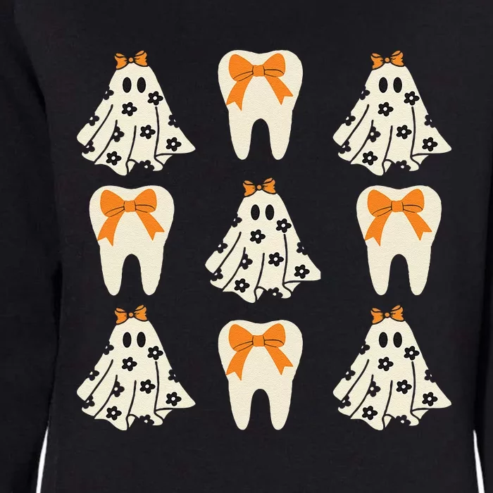 Cute Tooth Coquette Halloween Dental Hygiene Student Womens California Wash Sweatshirt