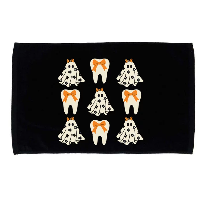 Cute Tooth Coquette Halloween Dental Hygiene Student Microfiber Hand Towel