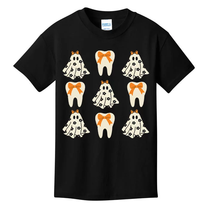 Cute Tooth Coquette Halloween Dental Hygiene Student Kids T-Shirt