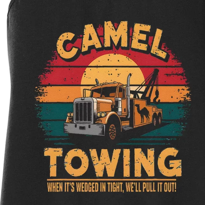 Camel Towing Cool Humor Adult Humor Camel Towing Women's Racerback Tank