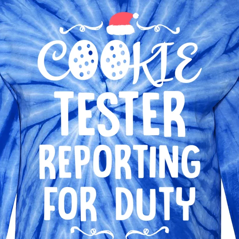 Cookie Tester Chocolate Chip Baker Reporting Christmas Gift Tie-Dye Long Sleeve Shirt