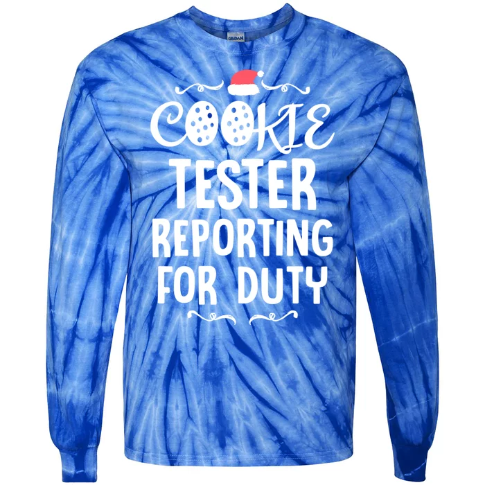 Cookie Tester Chocolate Chip Baker Reporting Christmas Gift Tie-Dye Long Sleeve Shirt