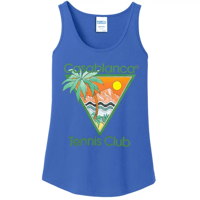 Casablanca Tennis Club Cute Gift Ladies Essential Tank