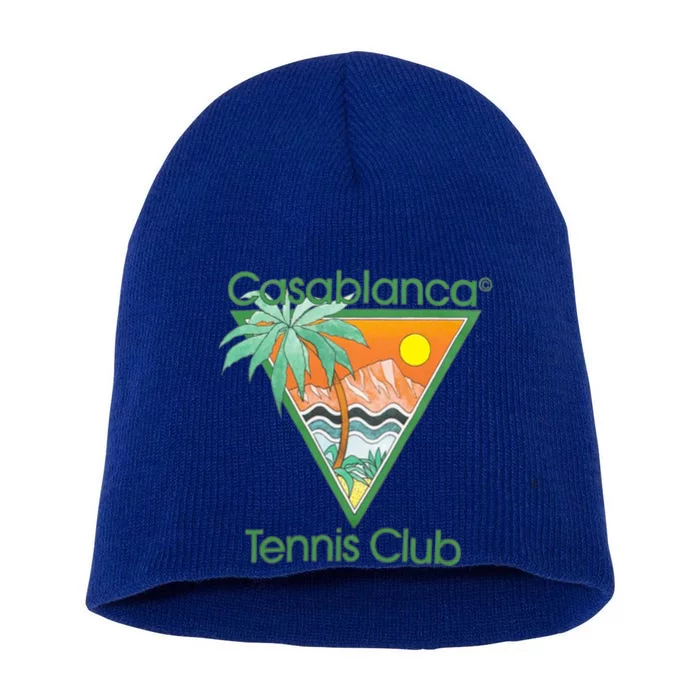 Casablanca Tennis Club Cute Gift Short Acrylic Beanie