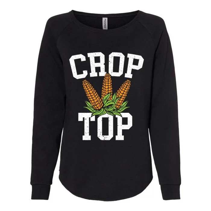 Crop Top Corn Farming Agriculturist Aggriculture Farmer Cute Gift Womens California Wash Sweatshirt