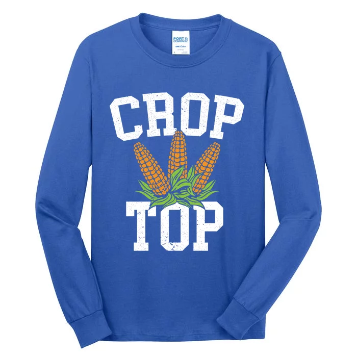 Crop Top Corn Farming Agriculturist Aggriculture Farmer Cute Gift Tall Long Sleeve T-Shirt