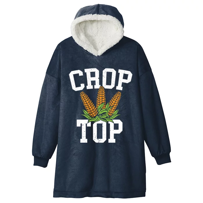 Crop Top Corn Farming Agriculturist Aggriculture Farmer Cute Gift Hooded Wearable Blanket