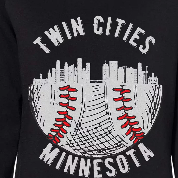 Cool Twin Cities Minnesota MN Baseball Skyline St. PaulMPLS Womens California Wash Sweatshirt