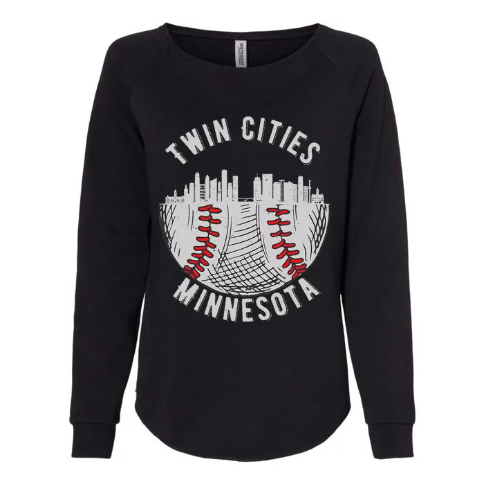 Cool Twin Cities Minnesota MN Baseball Skyline St. PaulMPLS Womens California Wash Sweatshirt