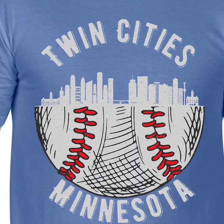 Cool Twin Cities Minnesota MN Baseball Skyline St. PaulMPLS Comfort Colors T-Shirt