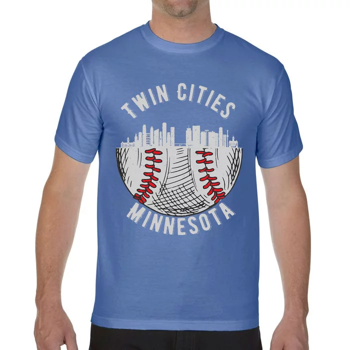 Cool Twin Cities Minnesota MN Baseball Skyline St. PaulMPLS Comfort Colors T-Shirt