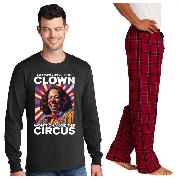 Changing The Clown WonT Change The Circus Kamala Clown Long Sleeve Pajama Set