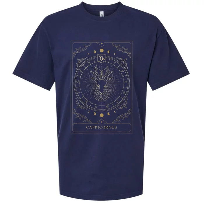 Capricorn Tarot Card Zodiac Sueded Cloud Jersey T-Shirt