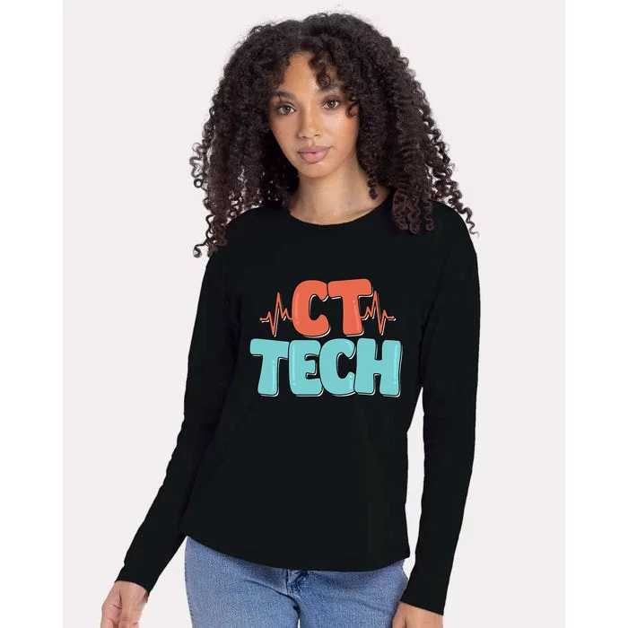 CT Tech Computed Tomography Technologist Radiology Womens Cotton Relaxed Long Sleeve T-Shirt