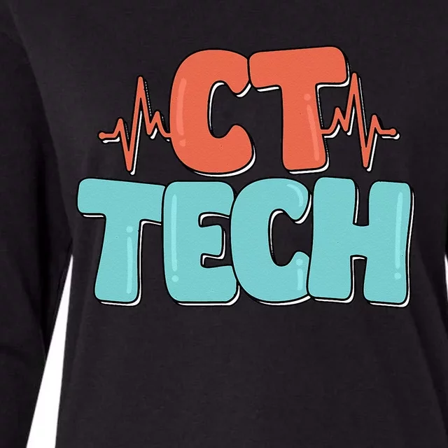 CT Tech Computed Tomography Technologist Radiology Womens Cotton Relaxed Long Sleeve T-Shirt