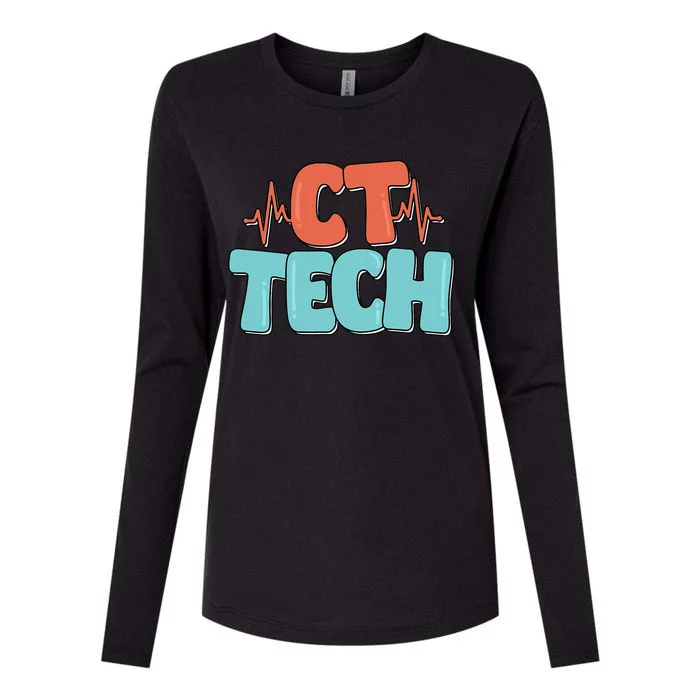 CT Tech Computed Tomography Technologist Radiology Womens Cotton Relaxed Long Sleeve T-Shirt