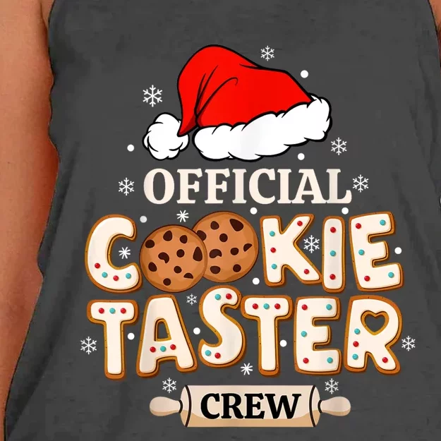 Cookie Taster Crew Funny Christmas Baking Team Women's Knotted Racerback Tank