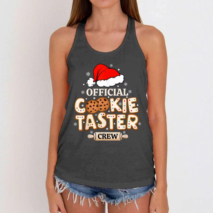 Cookie Taster Crew Funny Christmas Baking Team Women's Knotted Racerback Tank