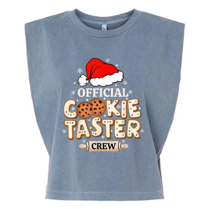 Cookie Taster Crew Funny Christmas Baking Team Garment-Dyed Women's Muscle Tee