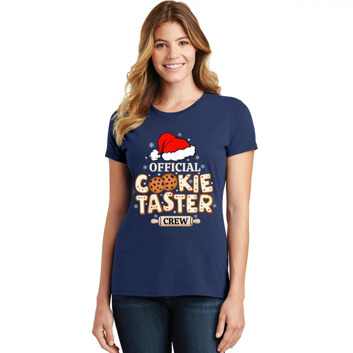 Cookie Taster Crew Funny Christmas Baking Team Women's T-Shirt