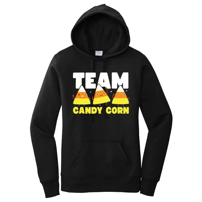 Cute Team Candy Corn Funny Matching Halloween Lazy Costume Women's Pullover Hoodie