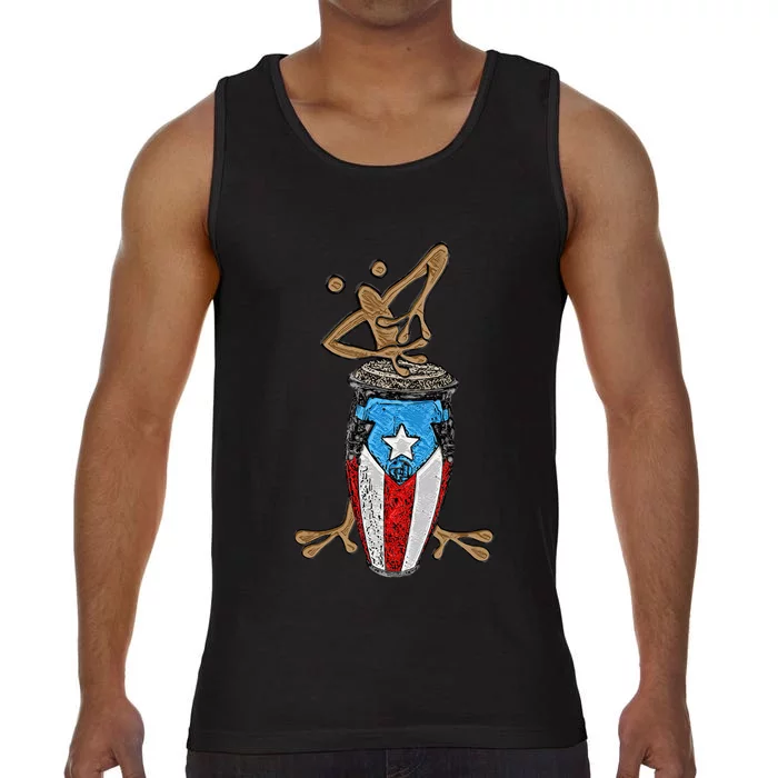 Coqui Taino Conga Boricua Puerto Rican Flag Gift Comfort Colors® Tank Top