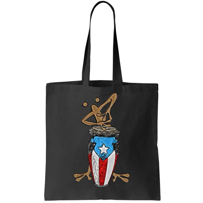 Coqui Taino Conga Boricua Puerto Rican Flag Gift Tote Bag