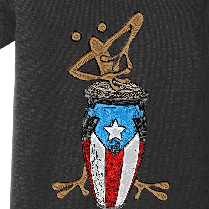 Coqui Taino Conga Boricua Puerto Rican Flag Gift Baby Bodysuit