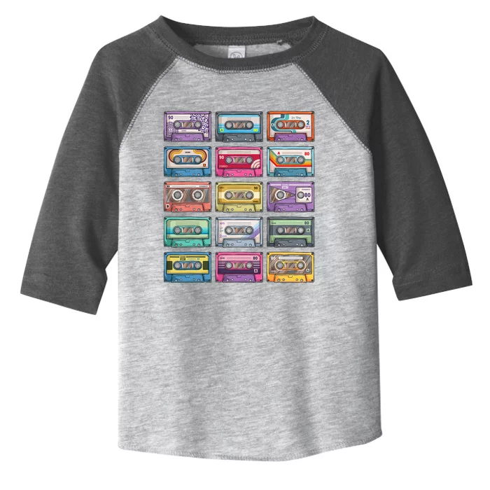 Cassette Tapes Collection 80S 90S Music Mixtape Toddler Fine Jersey T-Shirt