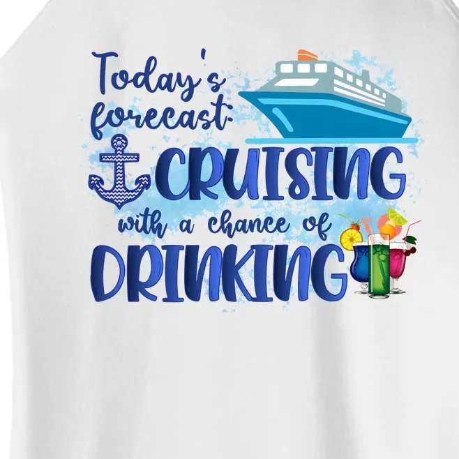 Cruising Together Cruising With A Chance Of Drinking Girl Trip Girl Weekend Women’s Perfect Tri Rocker Tank