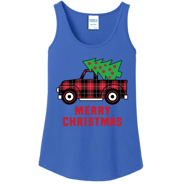 Christmas Truck Cool Gift Ladies Essential Tank